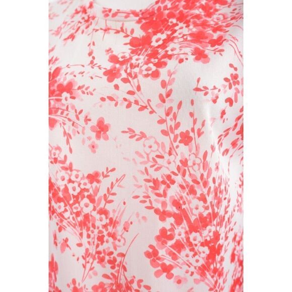 Vintage Marta D Womans Skirt Set Blouse Top Size 16 Red White Floral 3pcs - Picture 3 of 12